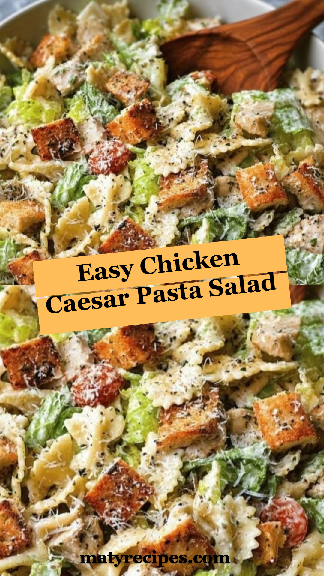 Easy Chicken Caesar Pasta Salad