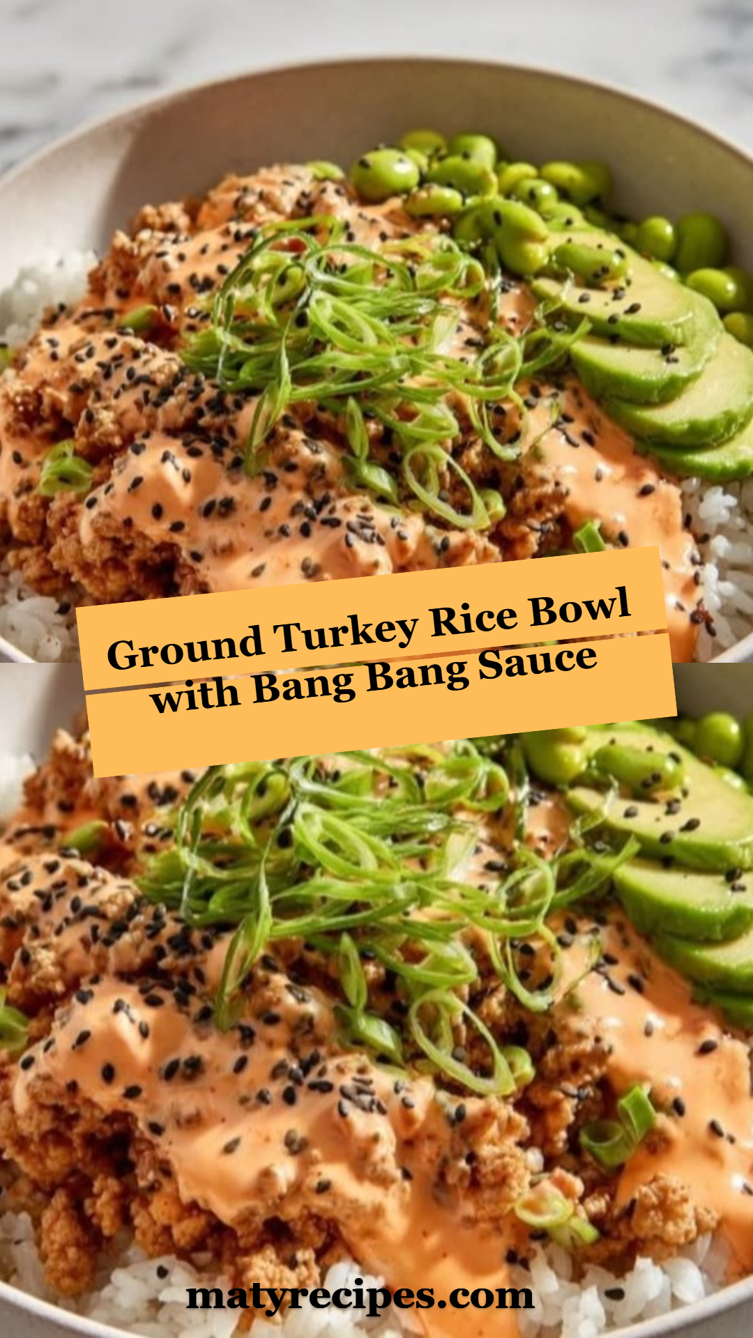 Ground Turkey Rice Bowl with Bang Bang Sauce