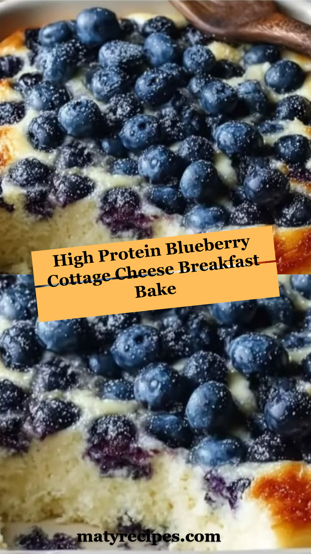 High Protein Blueberry Cottage Cheese Breakfast Bake
