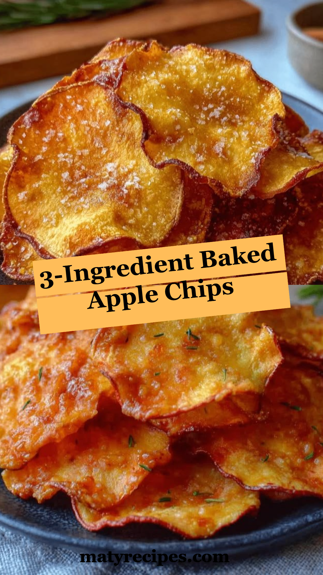 3-Ingredient Baked Apple Chips