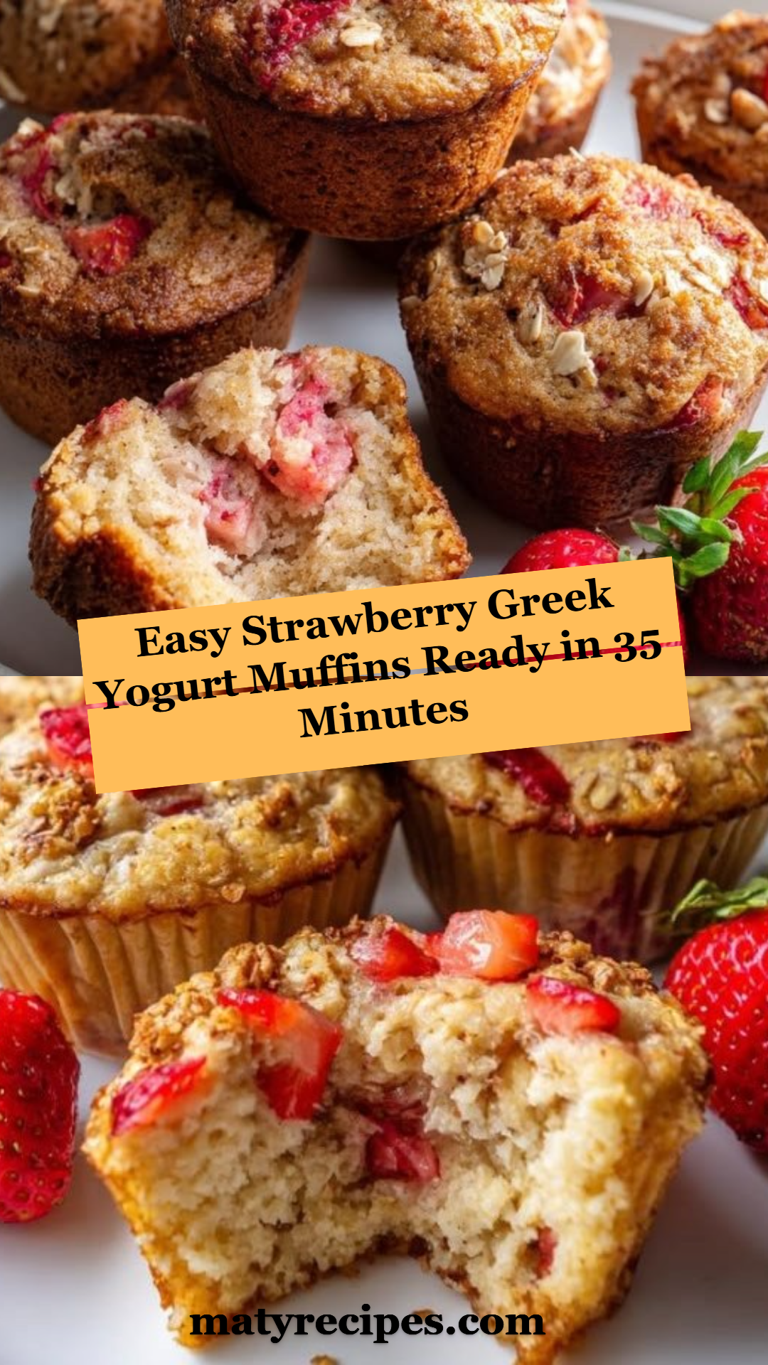 Easy Strawberry Greek Yogurt Muffins Ready in 35 Minutes