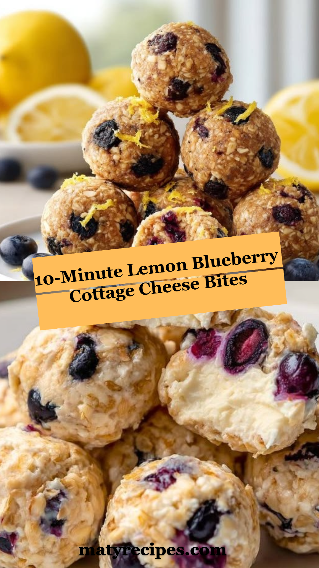 10-Minute Lemon Blueberry Cottage Cheese Bites