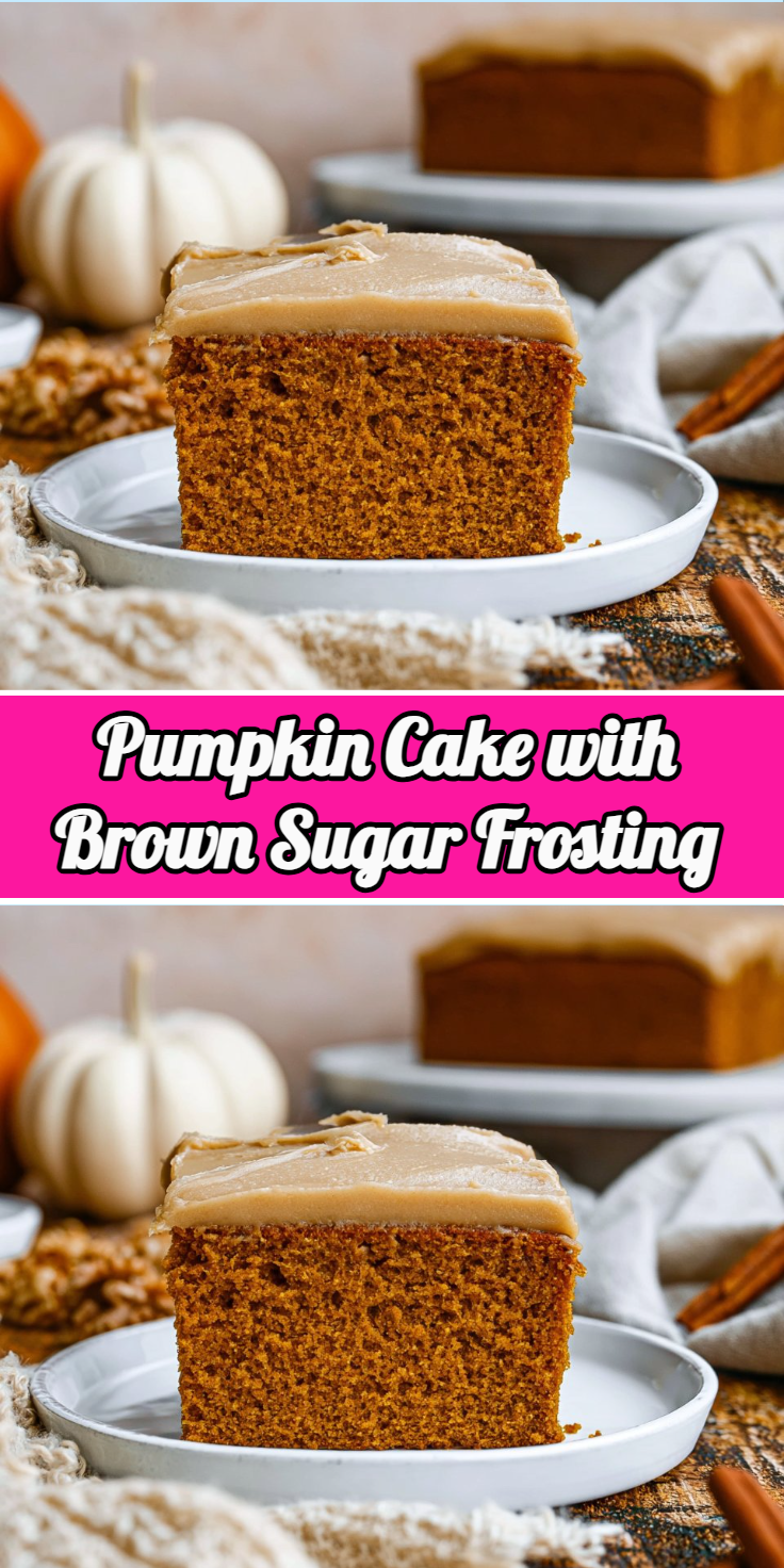 Pumpkin Cake with Brown Sugar Frosting