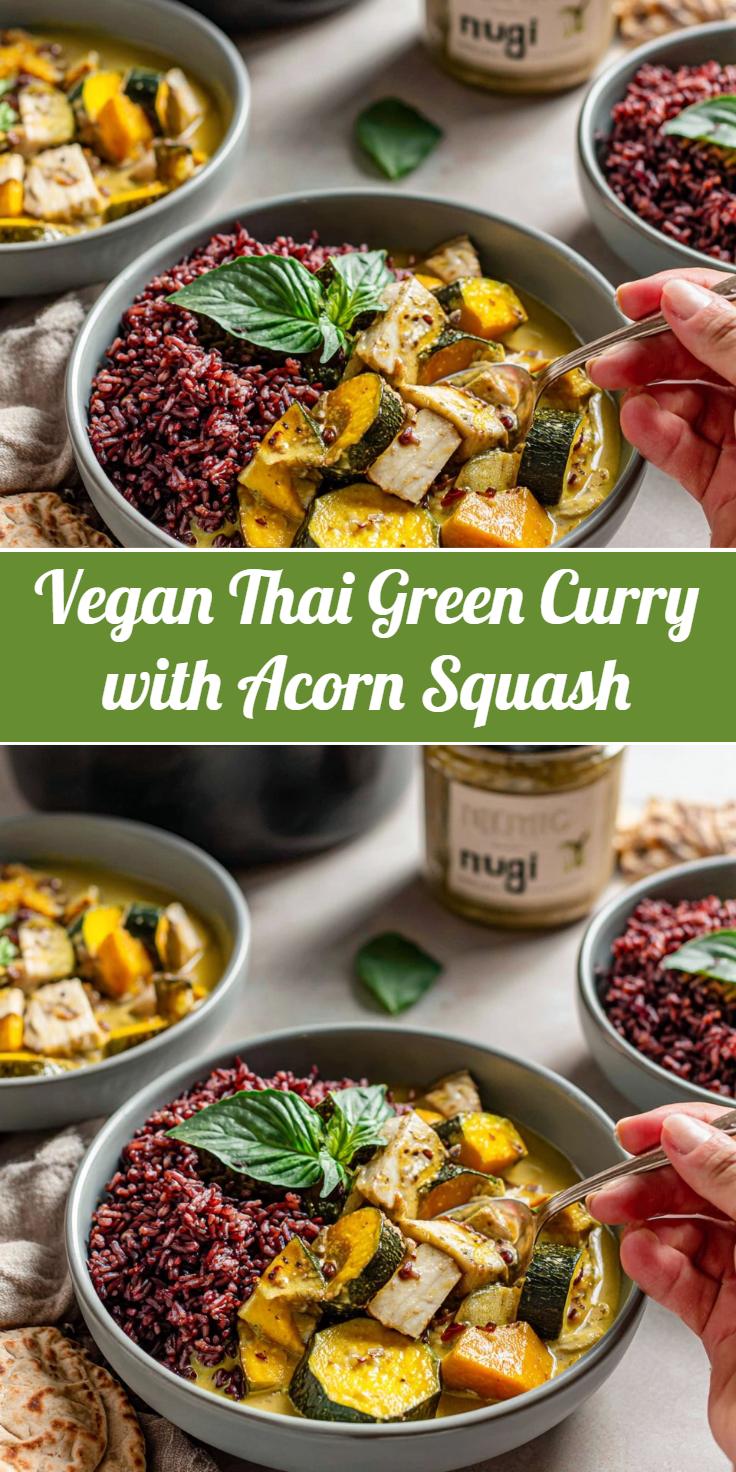 Vegan Thai Green Curry with Acorn Squash