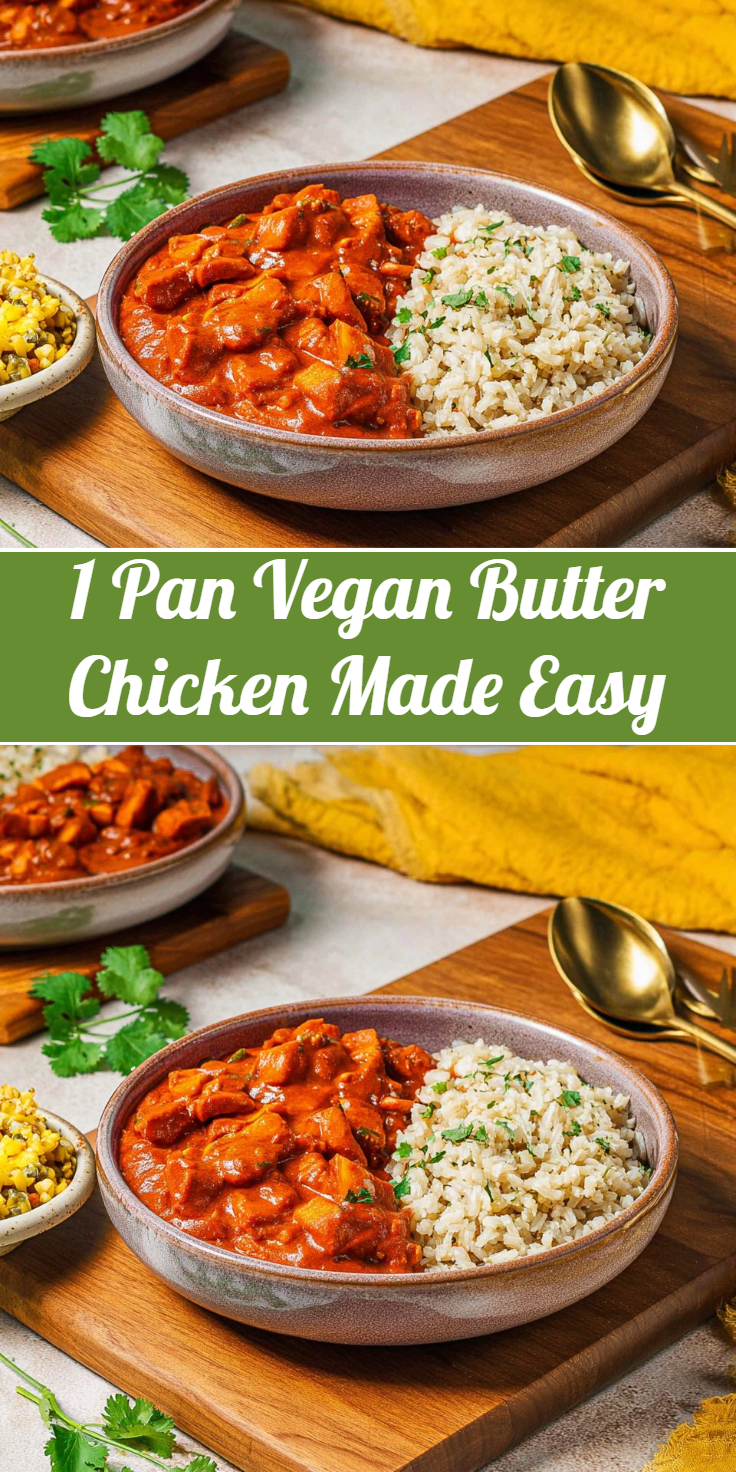 1 Pan Vegan Butter Chicken Made Easy