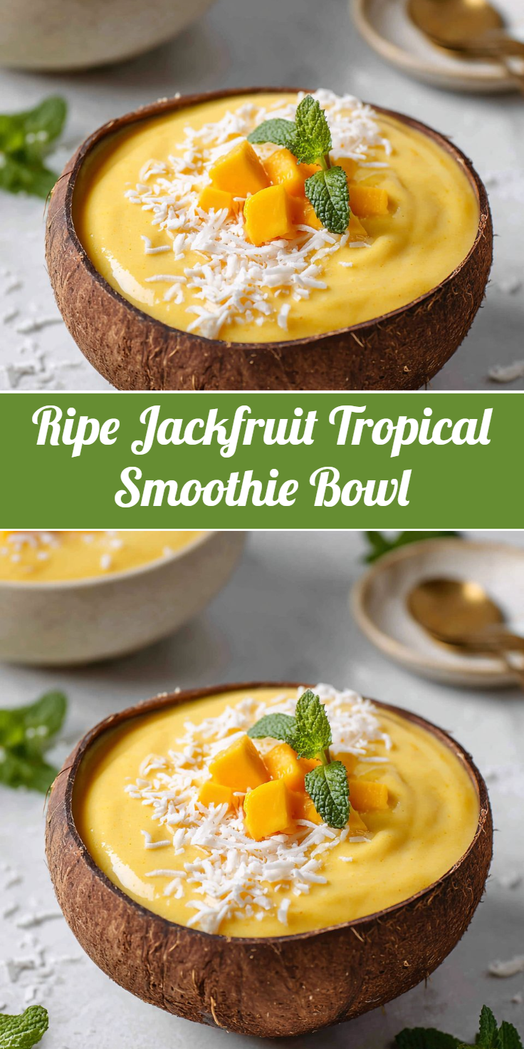 Ripe Jackfruit Tropical Smoothie Bowl