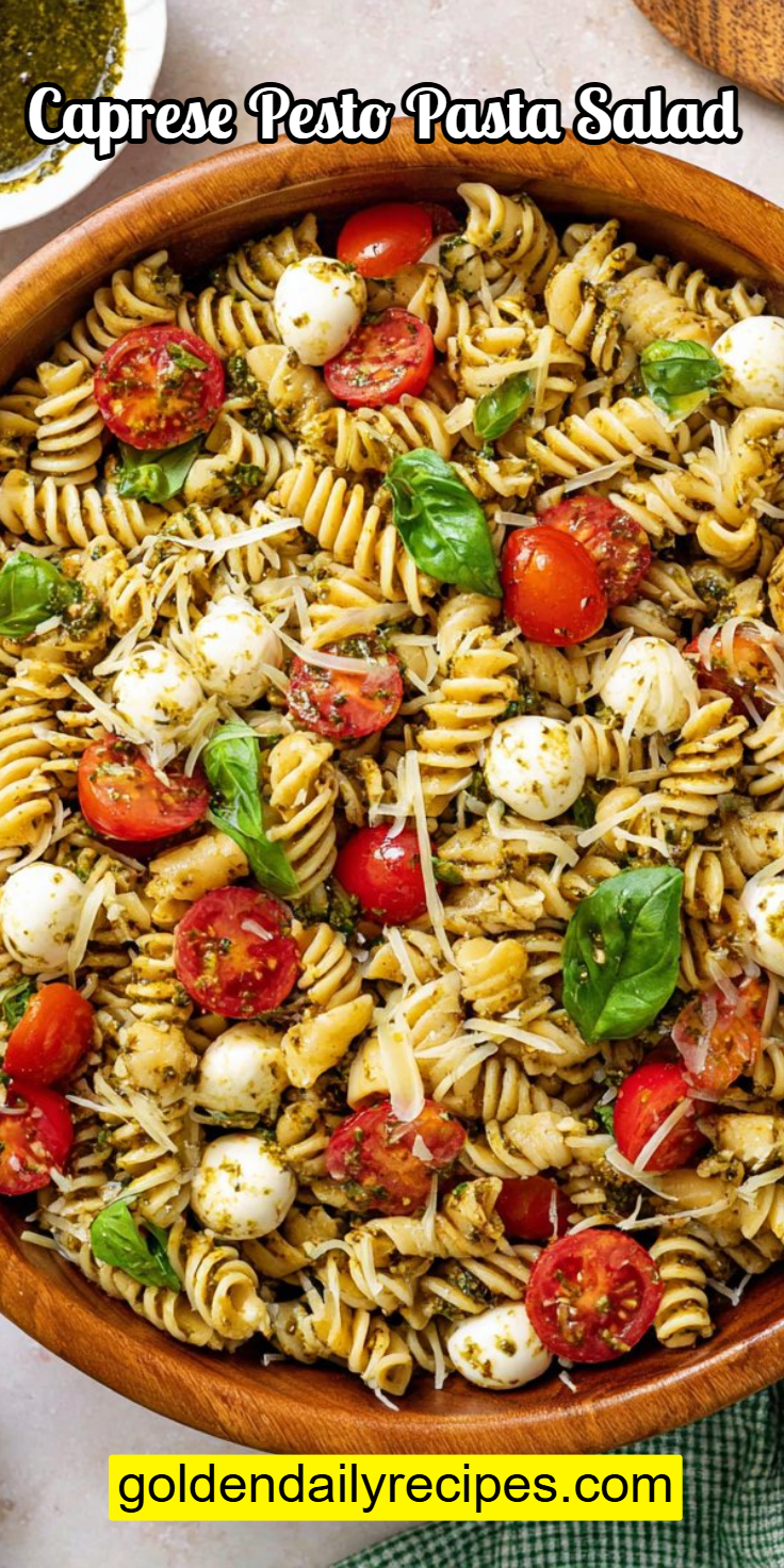Caprese Pesto Pasta Salad