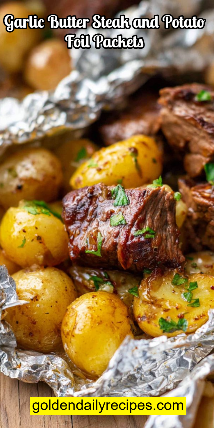 Garlic Butter Steak and Potato Foil Packets