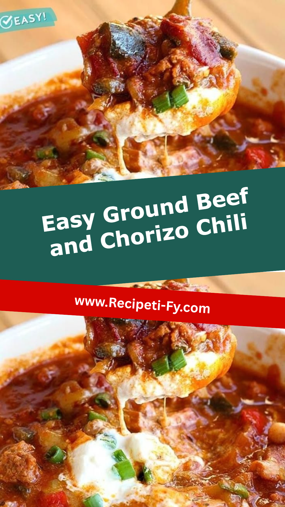 Easy Ground Beef and Chorizo Chili