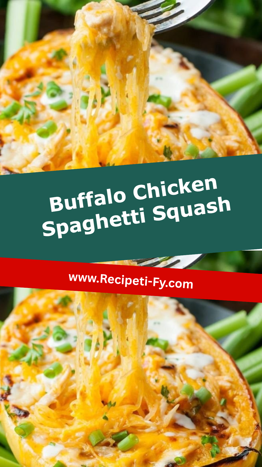 Buffalo Chicken Spaghetti Squash