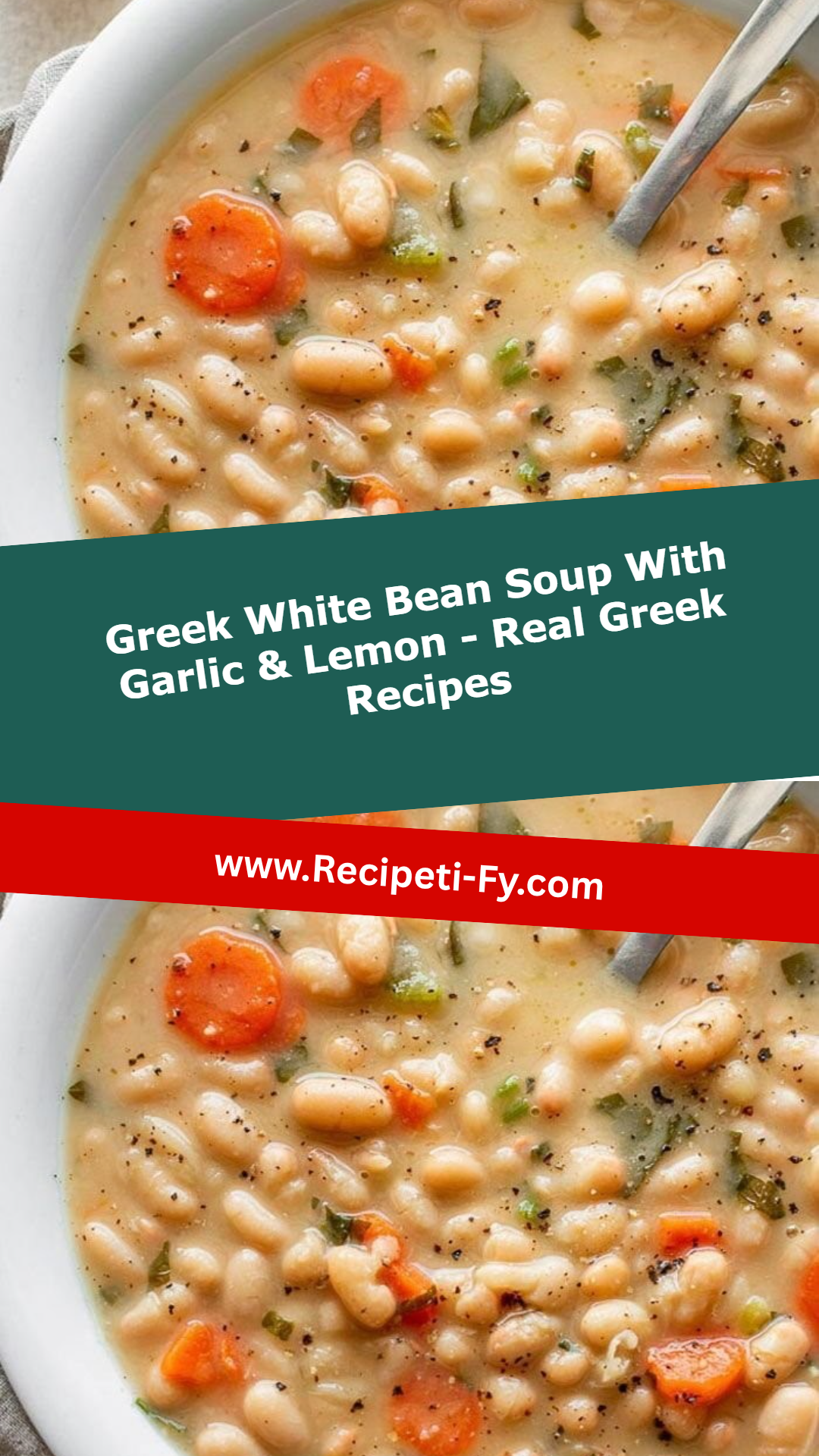 Greek White Bean Soup With Garlic & Lemon - Real Greek Recipes