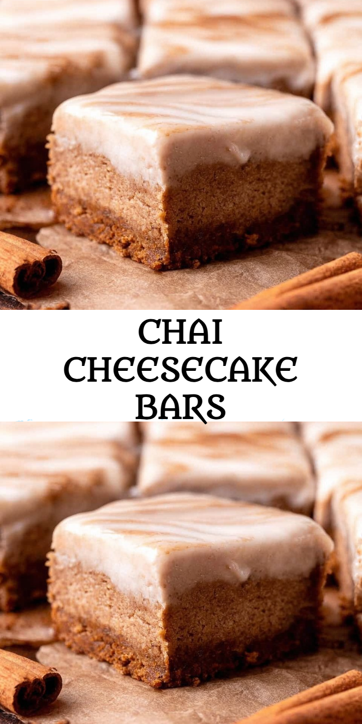 Chai Cheesecake Bars