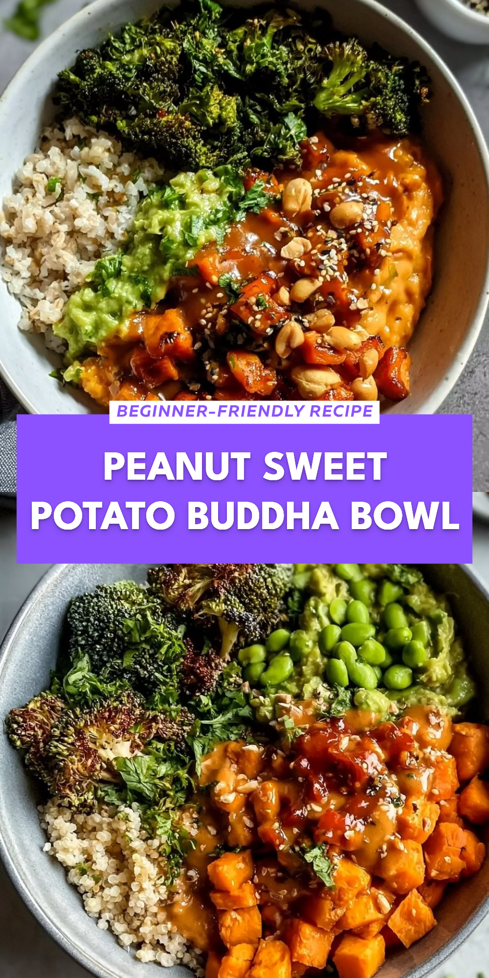 Peanut Sweet Potato Buddha Bowl