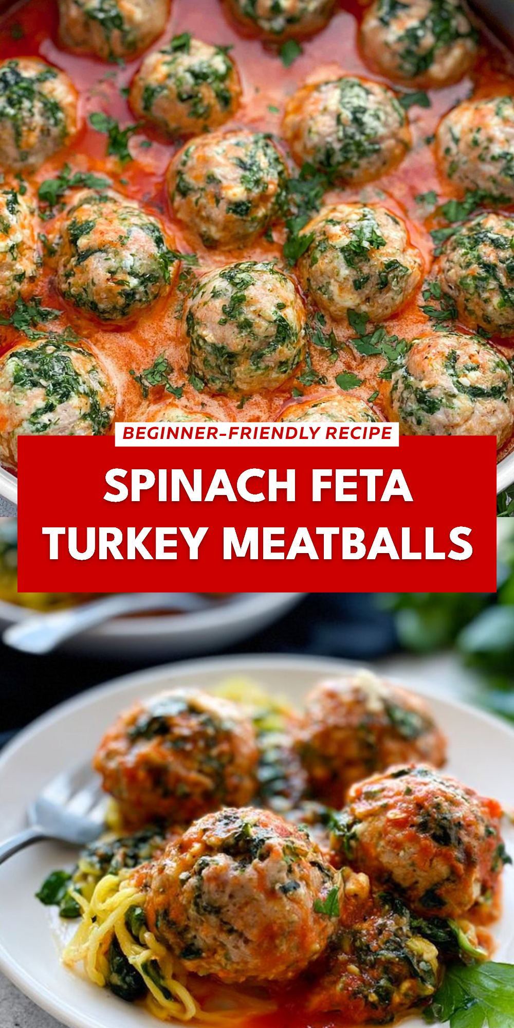 Spinach Feta Turkey Meatballs