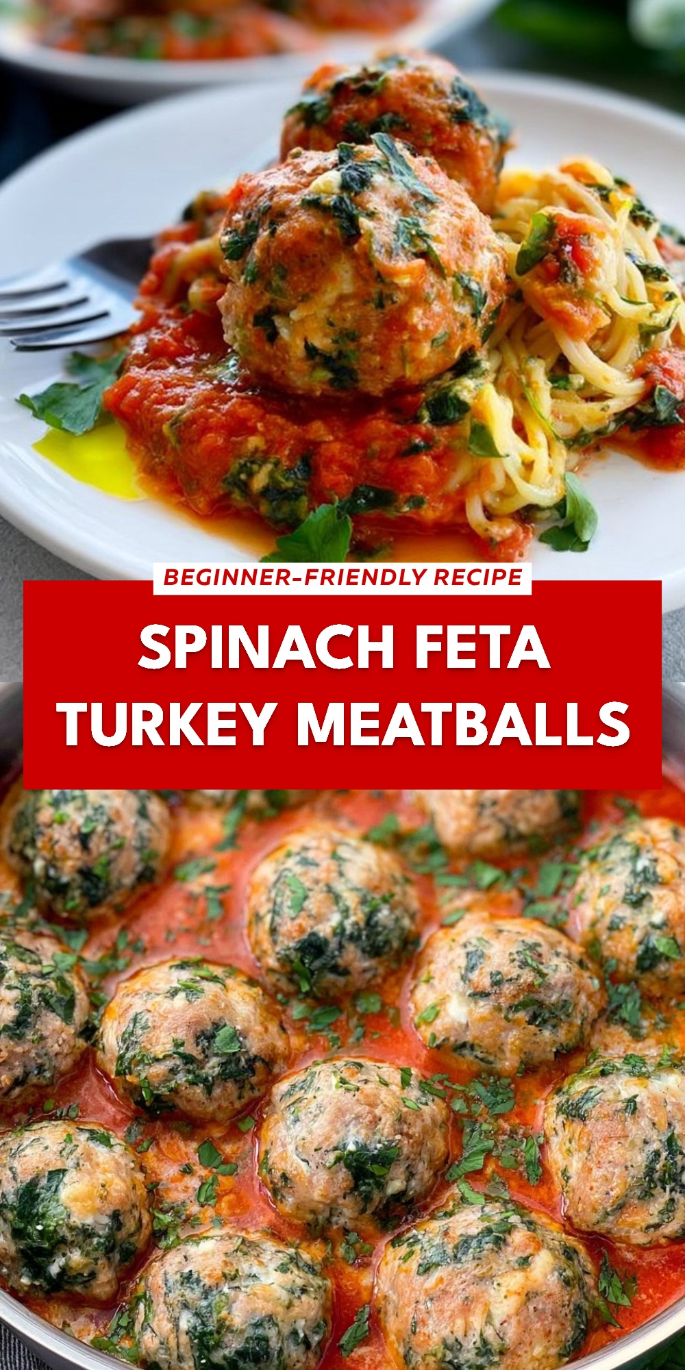 Spinach Feta Turkey Meatballs