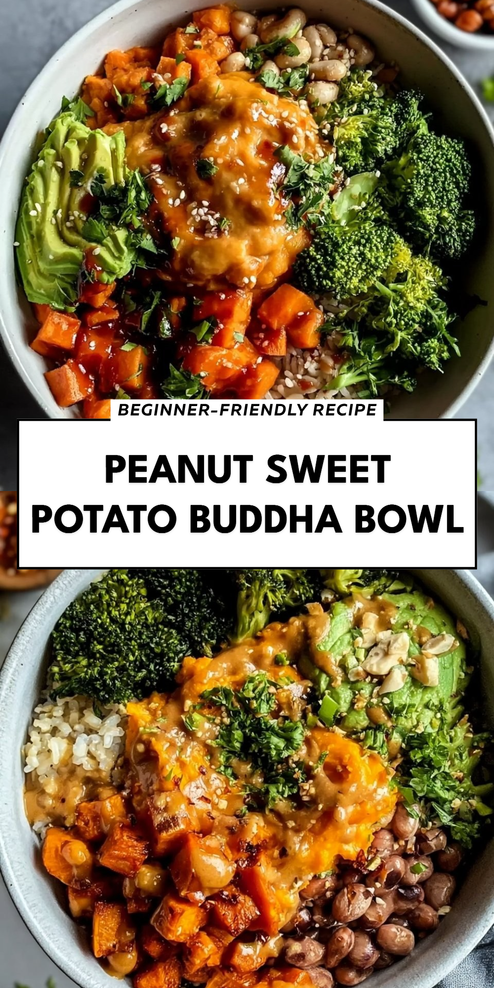 Peanut Sweet Potato Buddha Bowl