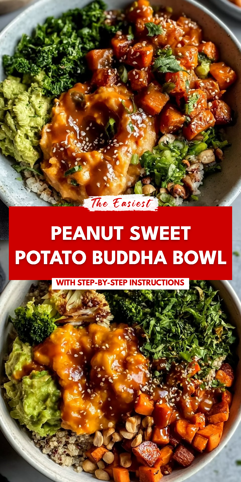 Peanut Sweet Potato Buddha Bowl