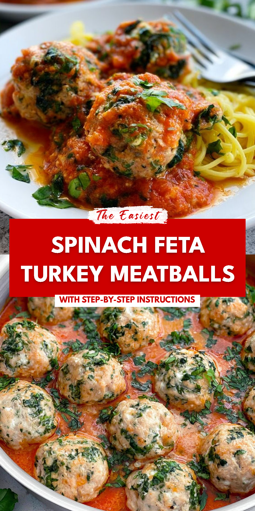 Spinach Feta Turkey Meatballs
