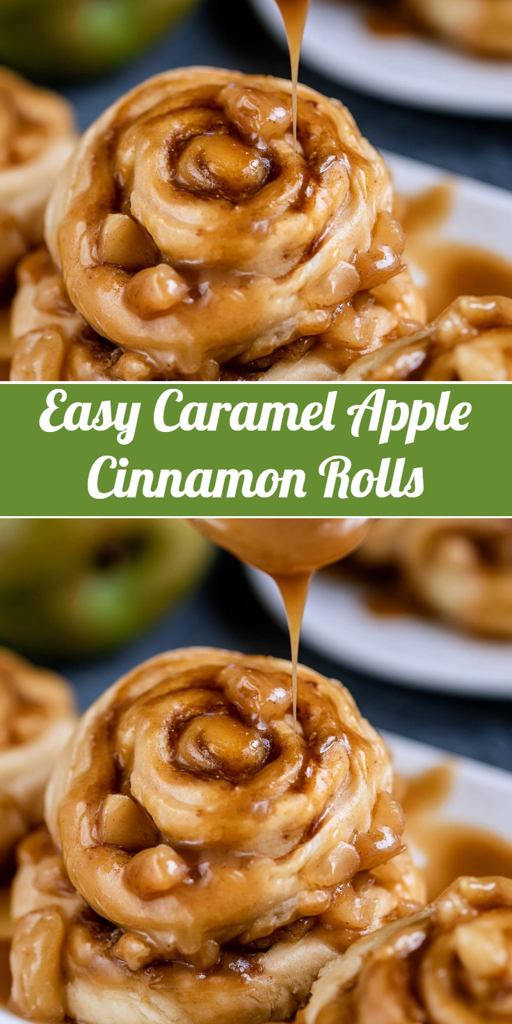 Easy Caramel Apple Cinnamon Rolls