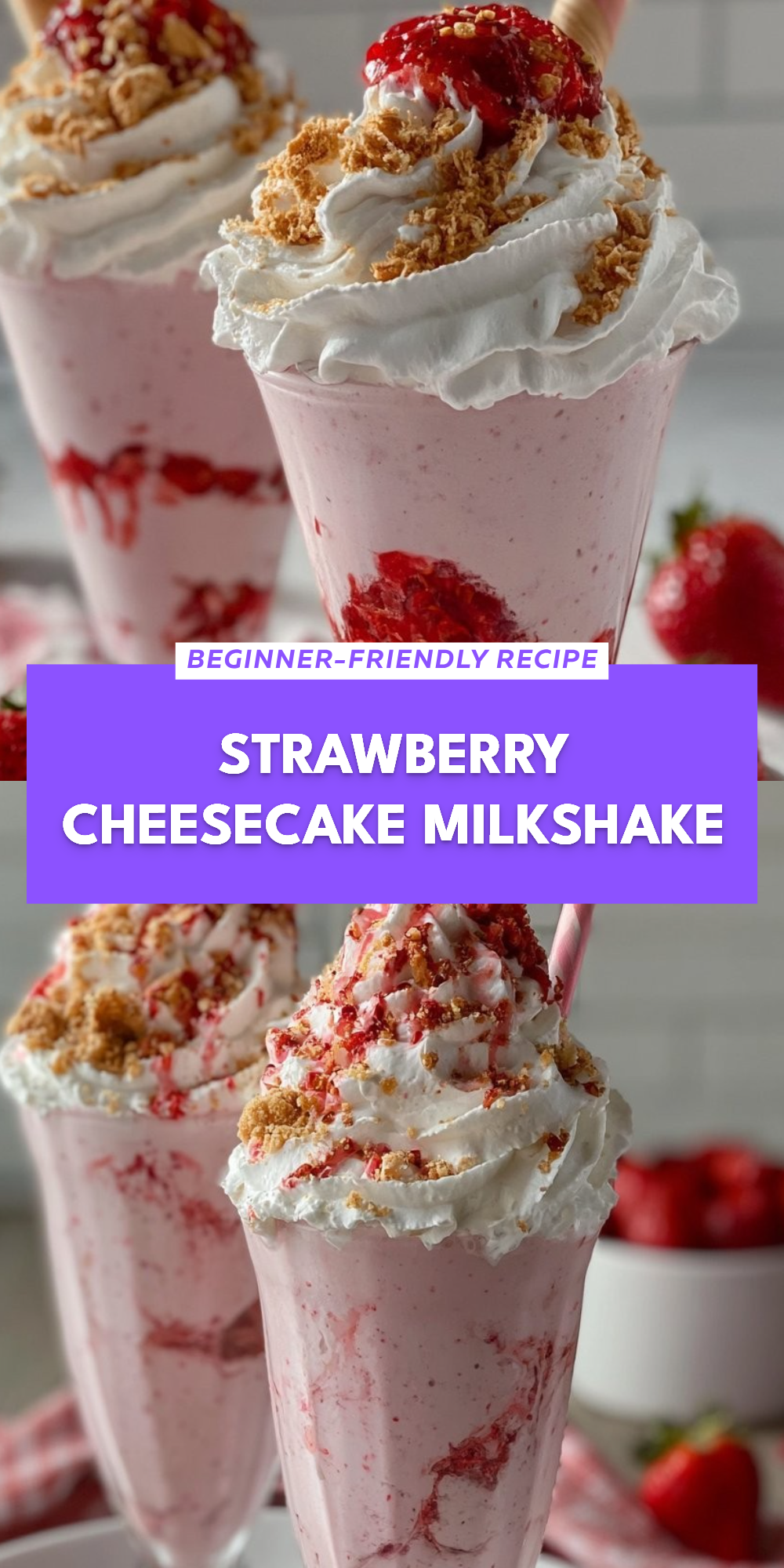 Strawberry Cheesecake Milkshake