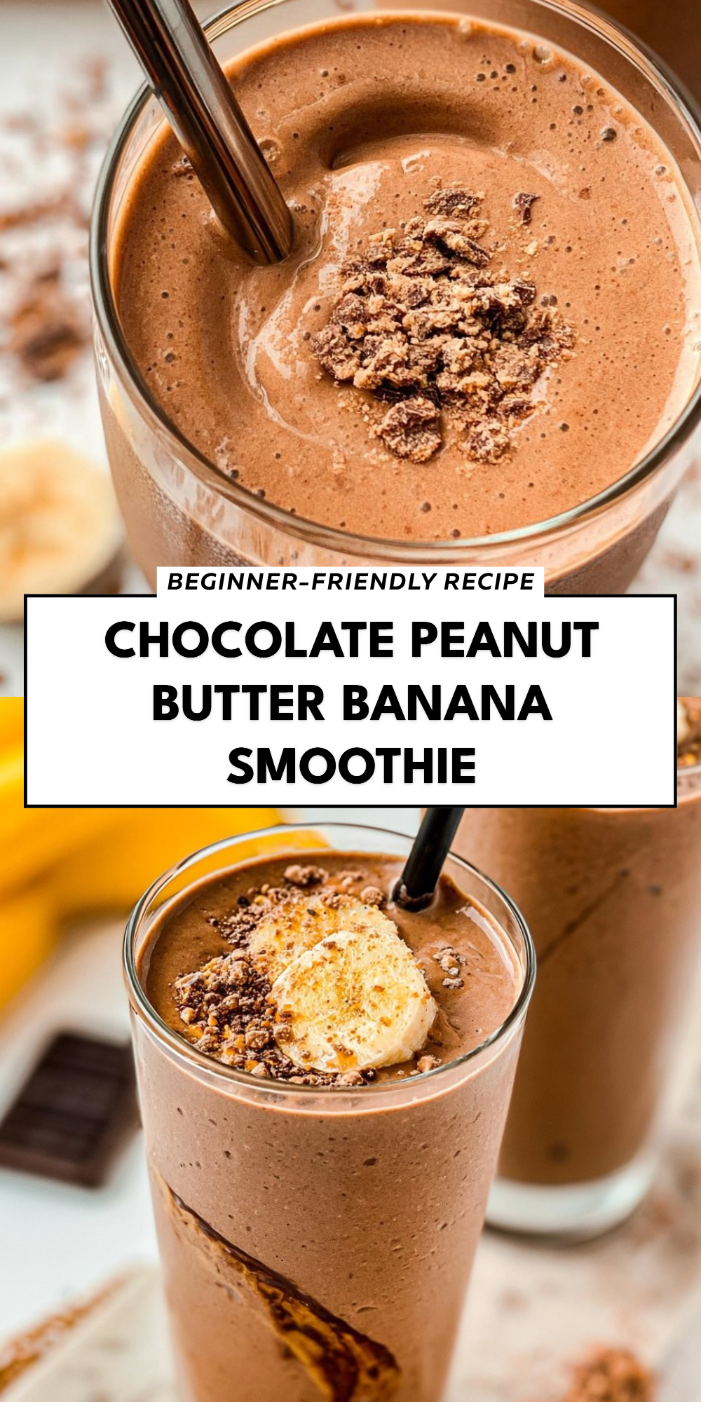 Chocolate Peanut Butter Banana Smoothie