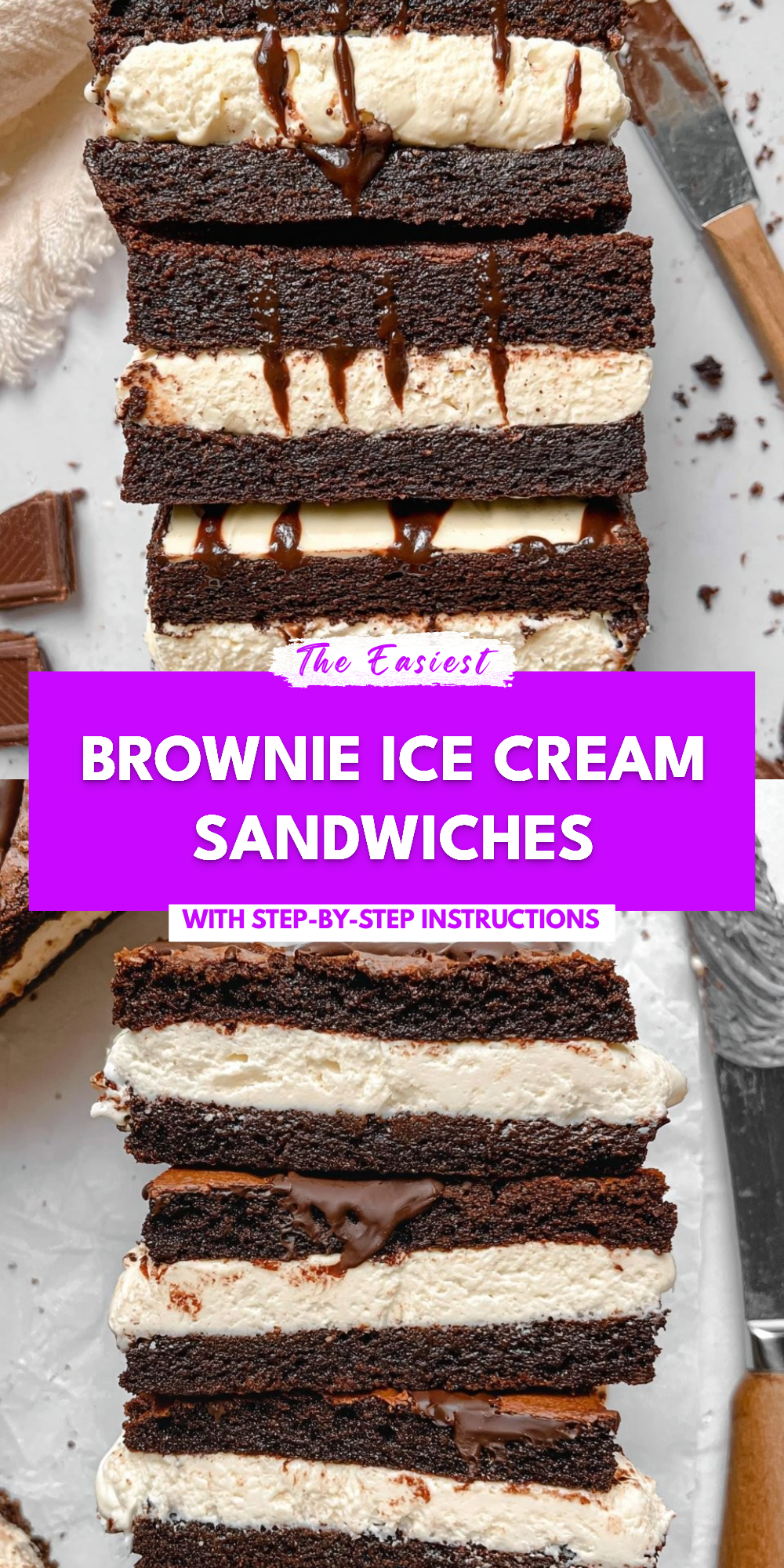 Brownie Ice Cream Sandwiches
