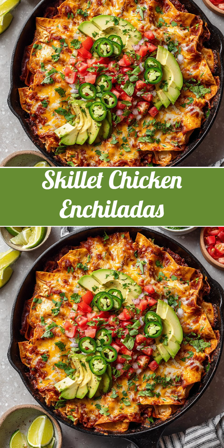 Skillet Chicken Enchiladas