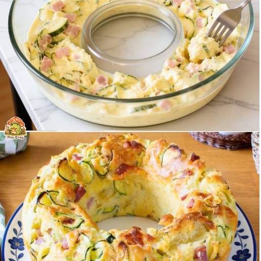 Zucchini Käse Kranz Rezept - Einfaches Backrezept