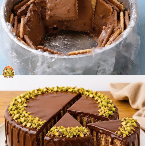 Kühlschrankkuchen mit Butterkeksen – Rezept