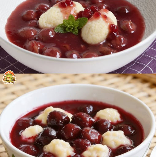 Kirschsuppe mit Küchlein – Rezept