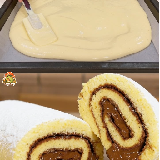 Schnelle Haselnusscreme-Rolle – Einfaches Rezept