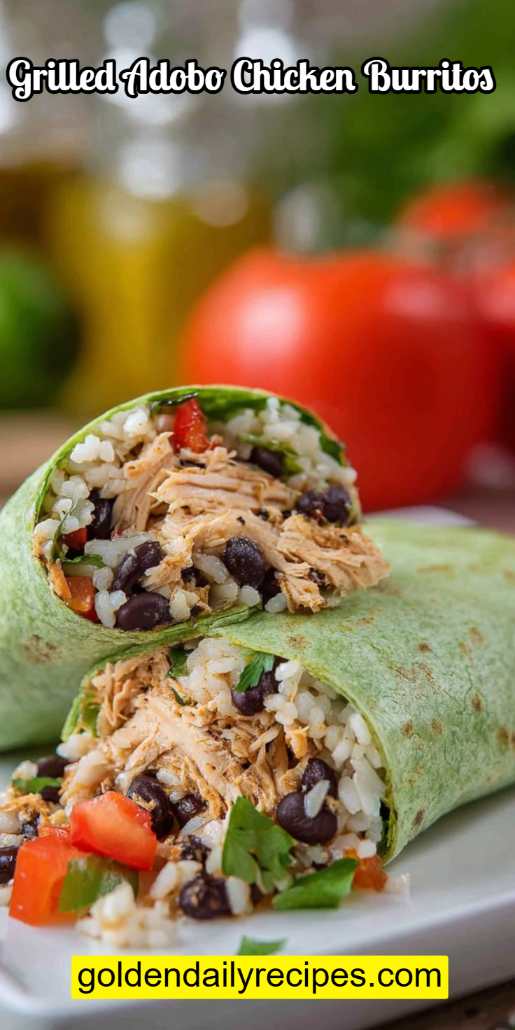 Grilled Adobo Chicken Burritos