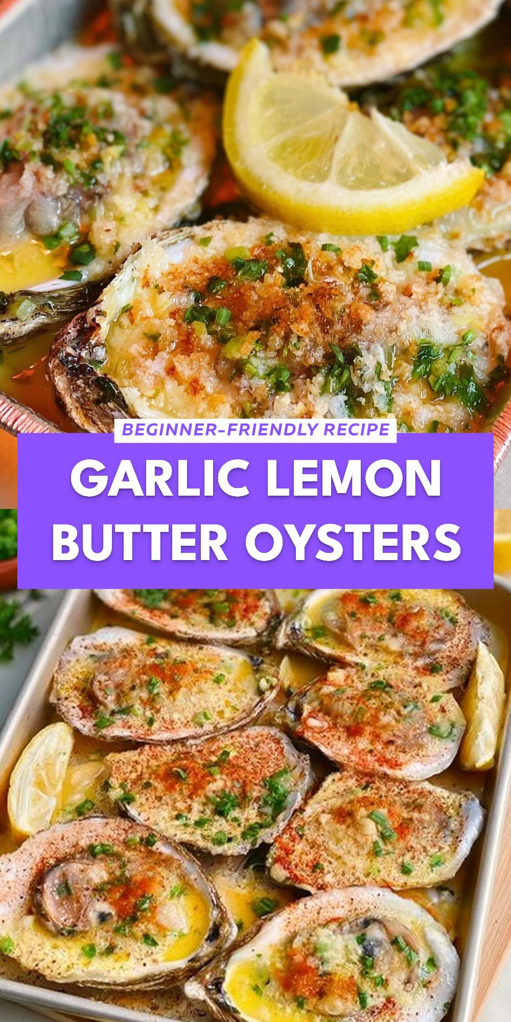 Garlic Lemon Butter Oysters