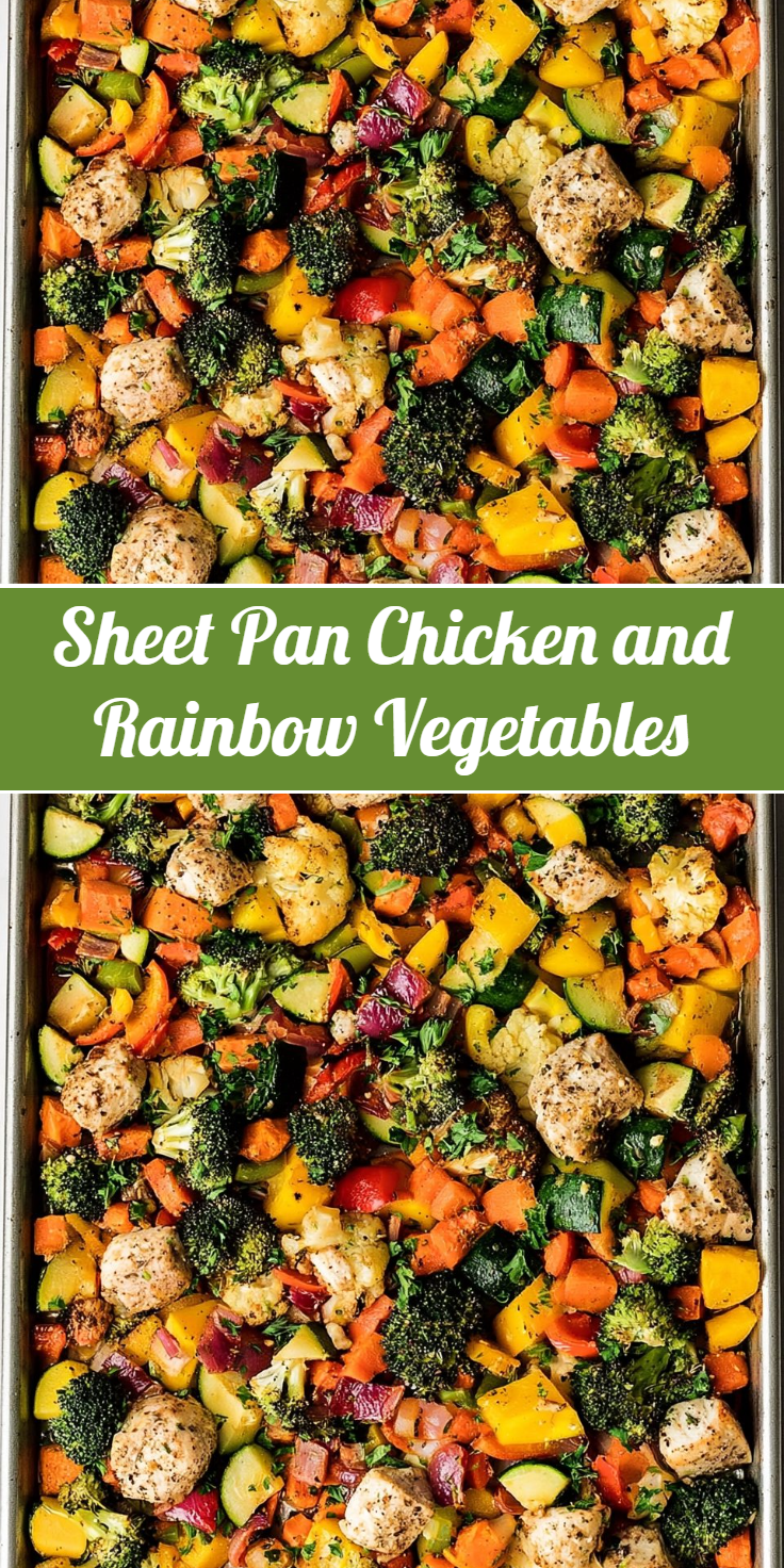 Sheet Pan Chicken and Rainbow Vegetables