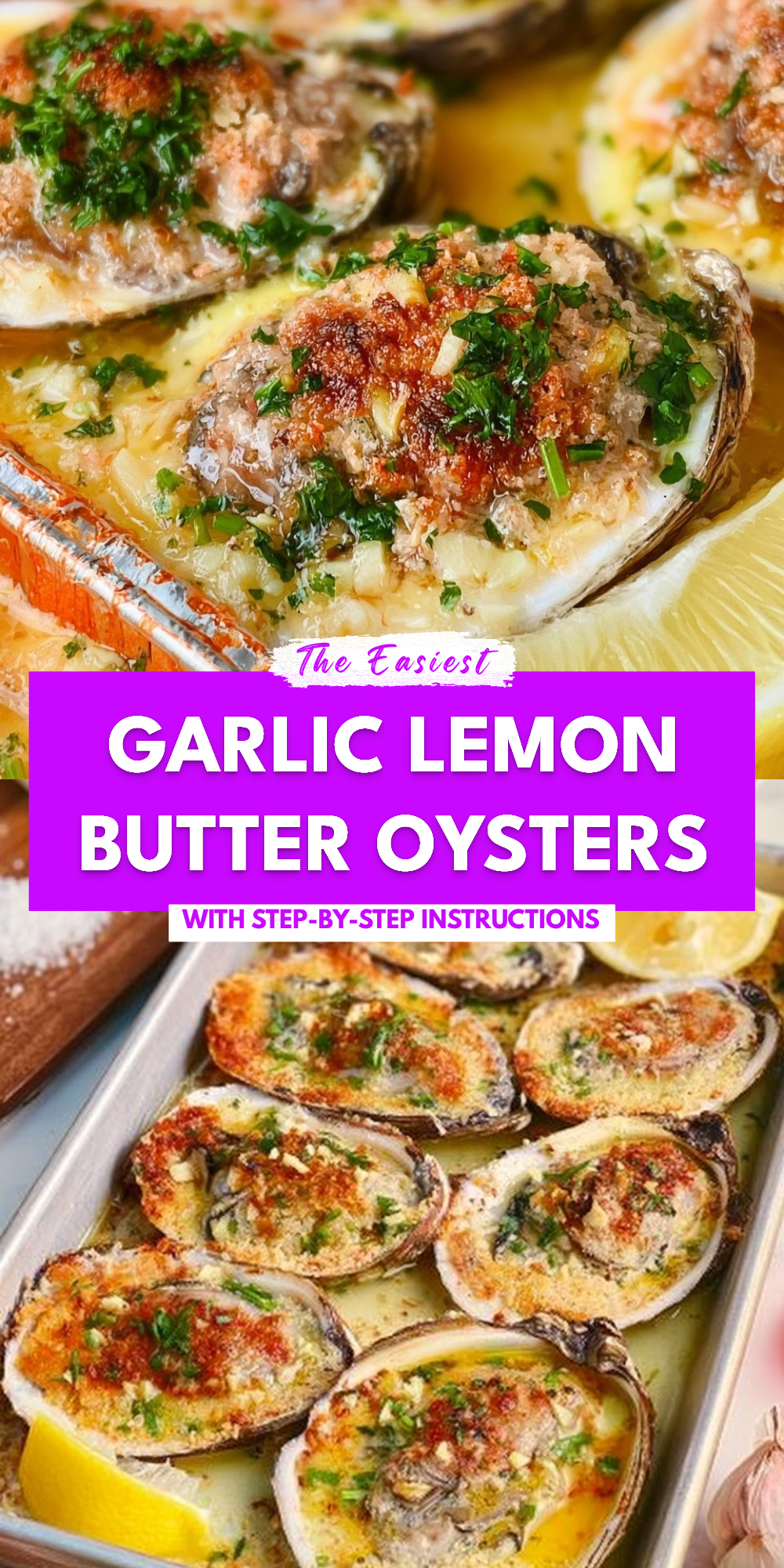 Garlic Lemon Butter Oysters