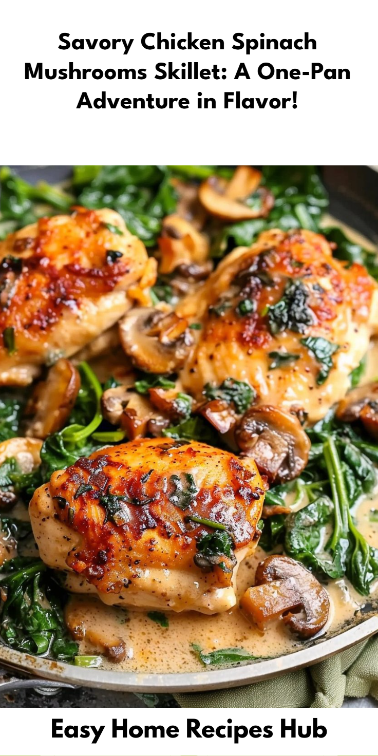 Chicken with Spinach and Mushrooms