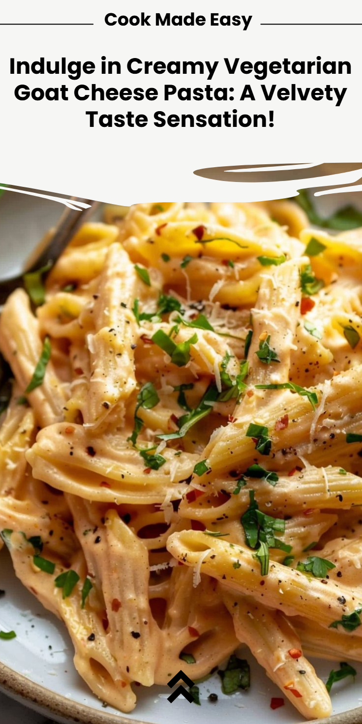 Creamy Vegetarian Goat Cheese Pasta