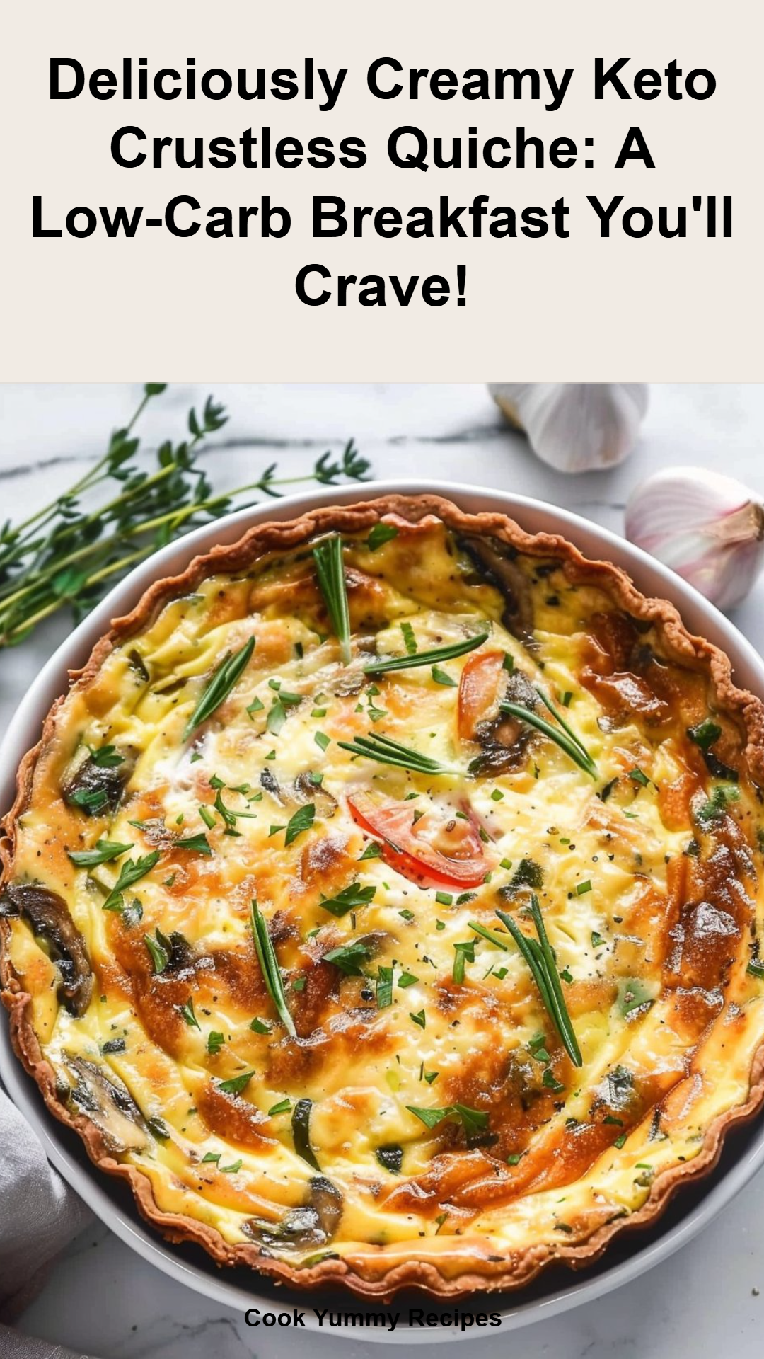 Keto Crustless Quiche Recipe