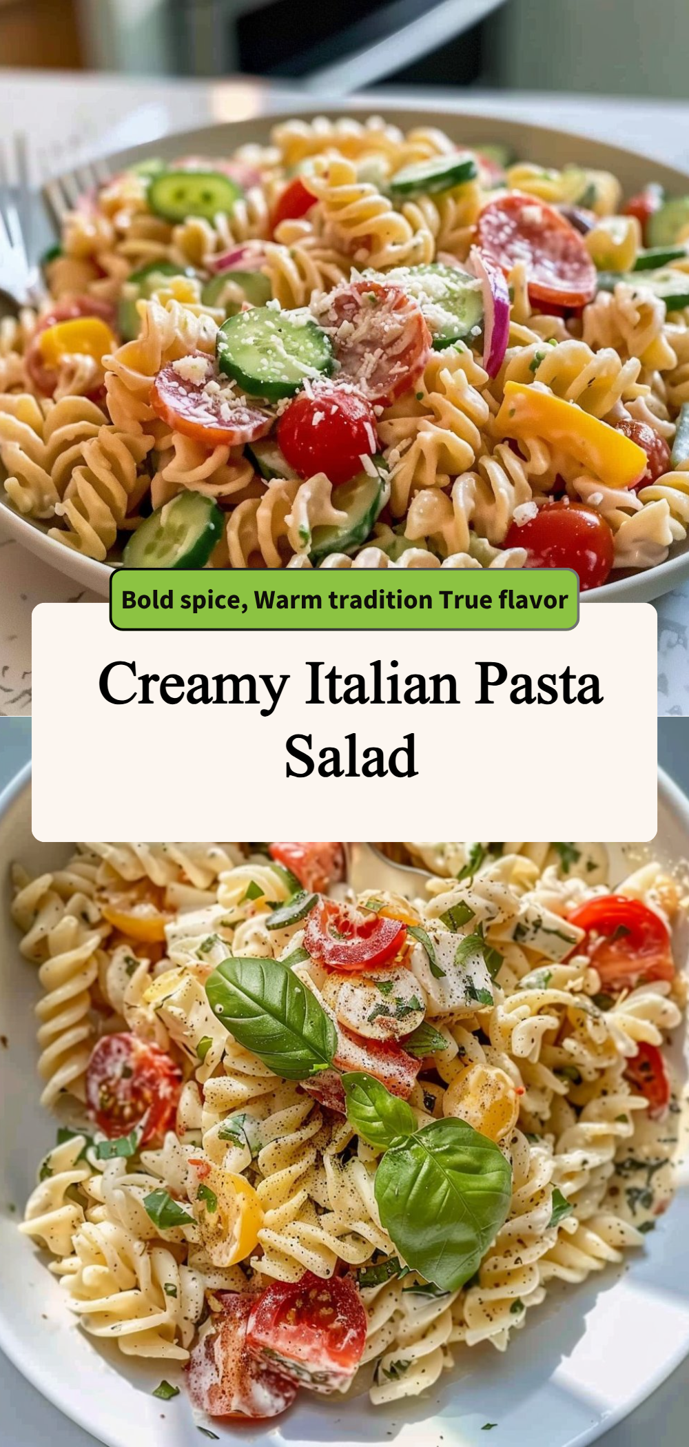 Creamy Italian Pasta Salad 4 Creamy Italian Pasta Salad