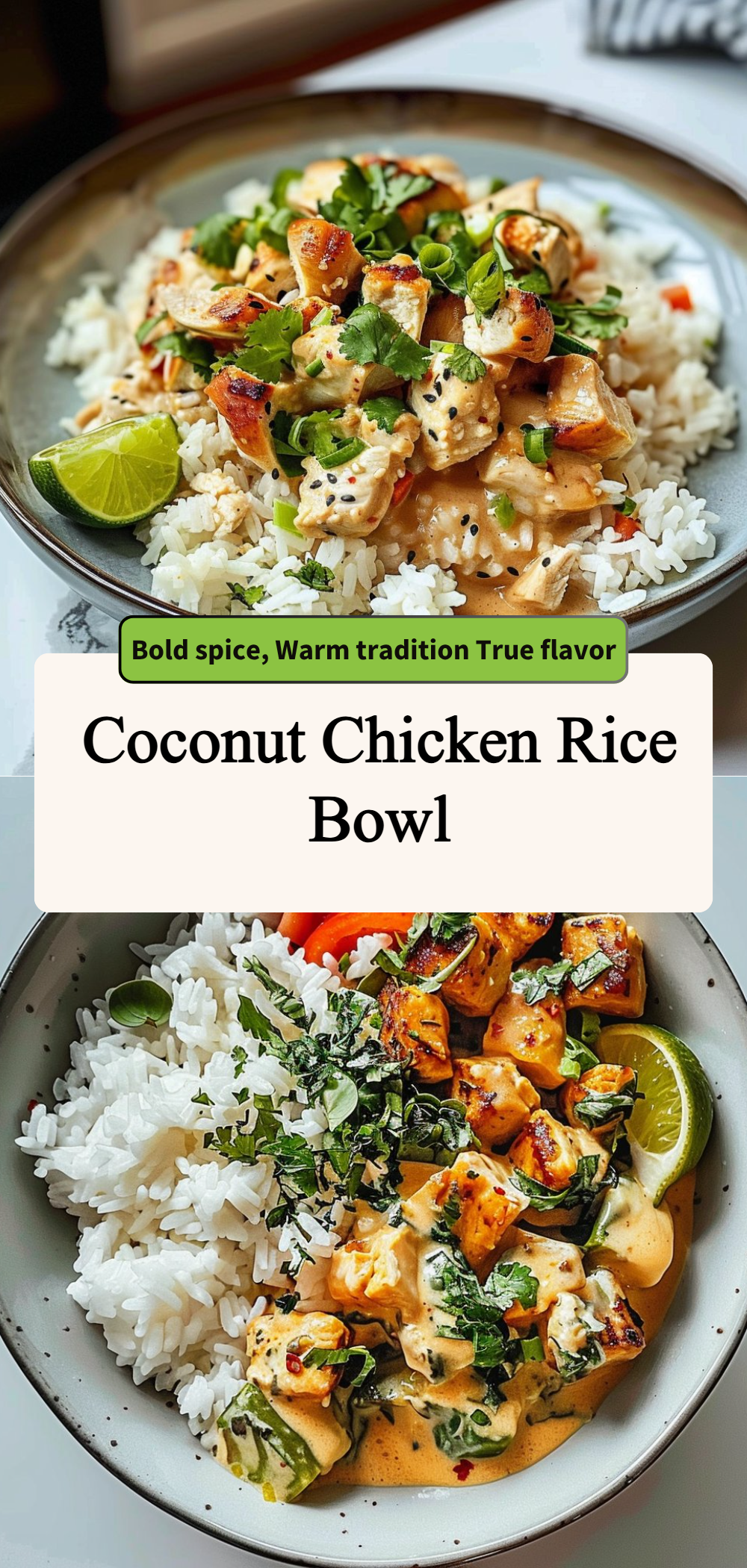 Coconut Chicken Rice Bowl 4 Coconut Chicken Rice Bowl