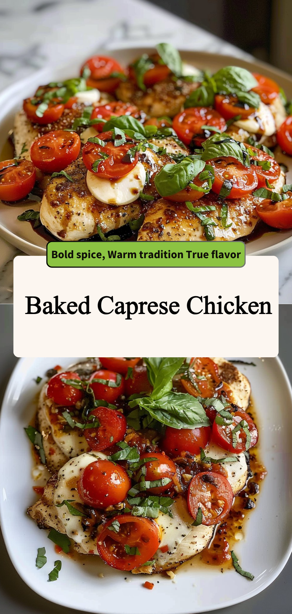 Baked Caprese Chicken 4 Baked Caprese Chicken