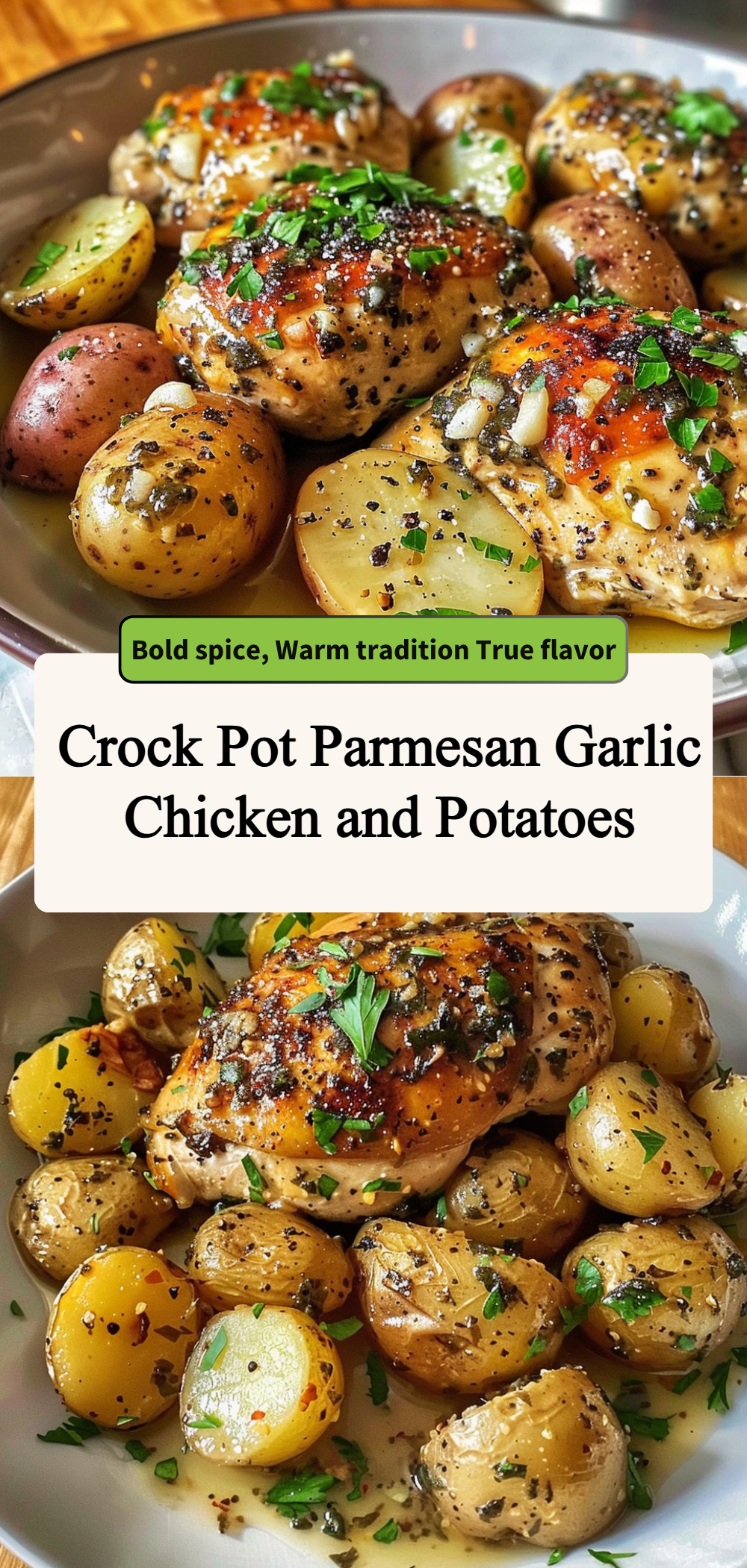 Crock Pot Parmesan Garlic Chicken and Potatoes 4 Crock Pot Parmesan Garlic Chicken and Potatoes