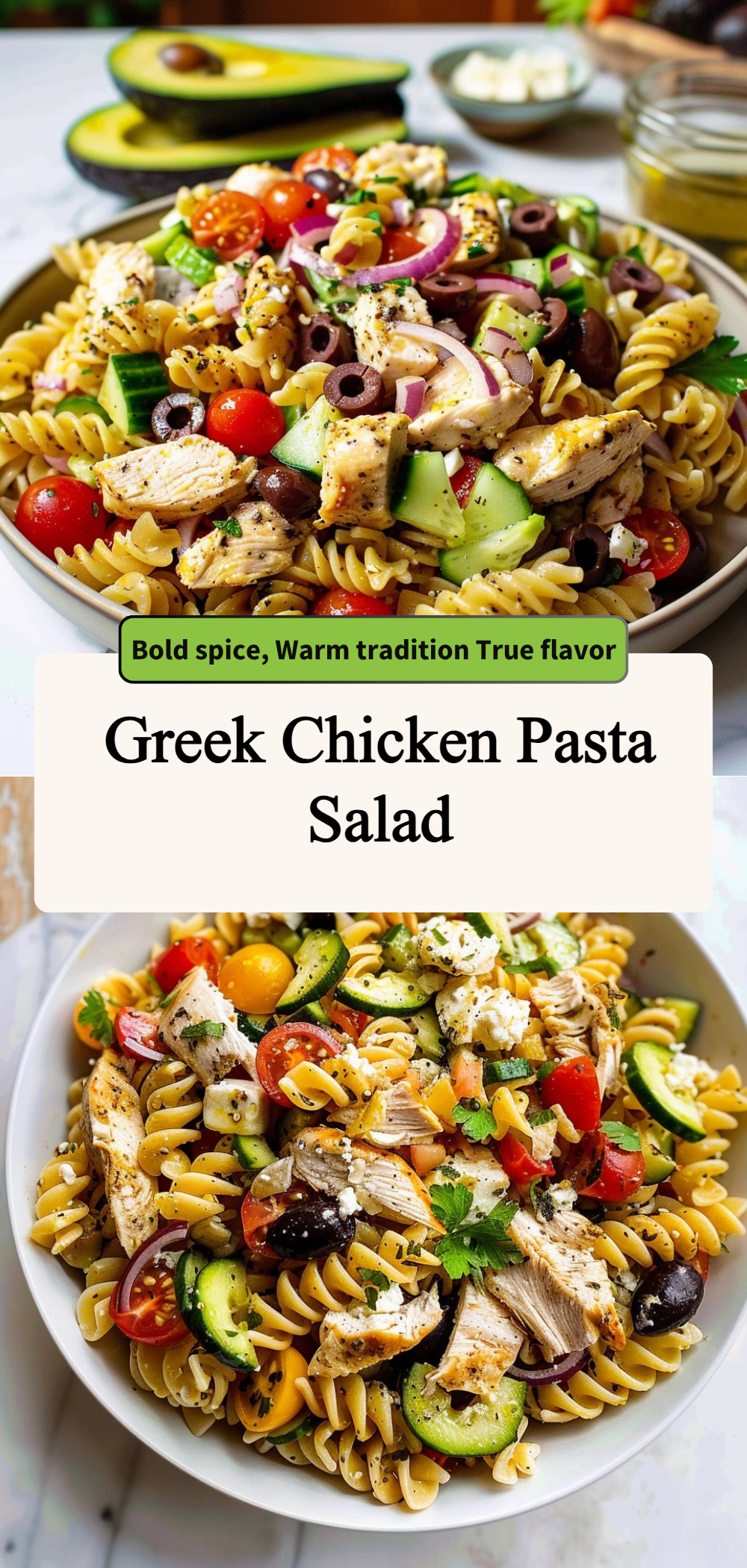 Greek Chicken Pasta Salad 4 Greek Chicken Pasta Salad