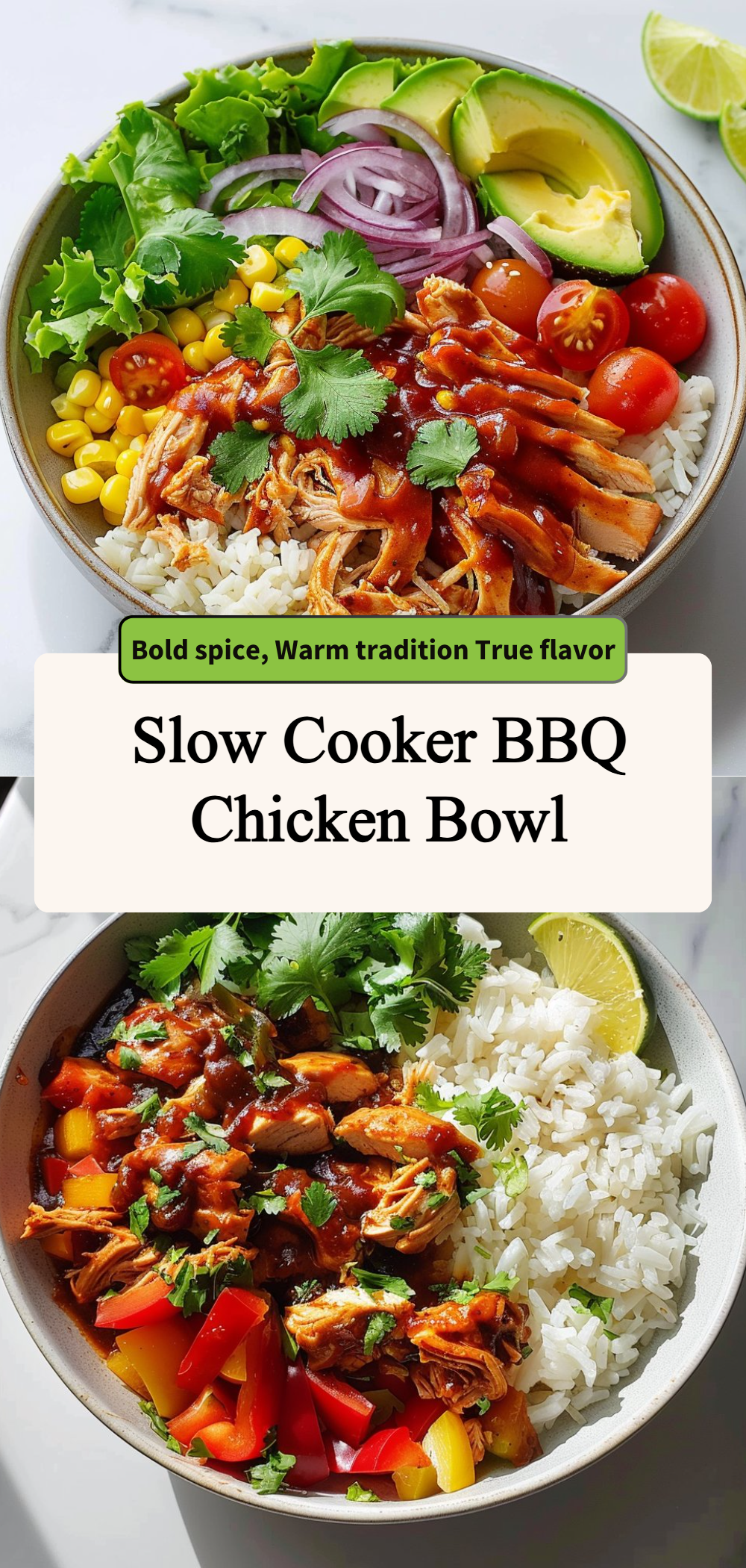 Slow Cooker BBQ Chicken Bowl