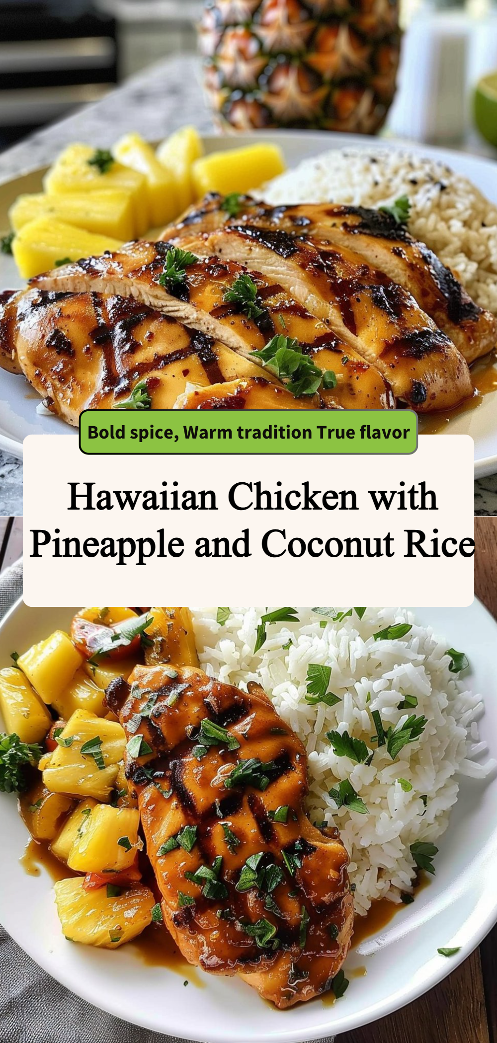 Hawaiian Chicken with Pineapple and Coconut Rice 4 Hawaiian Chicken with Pineapple and Coconut Rice