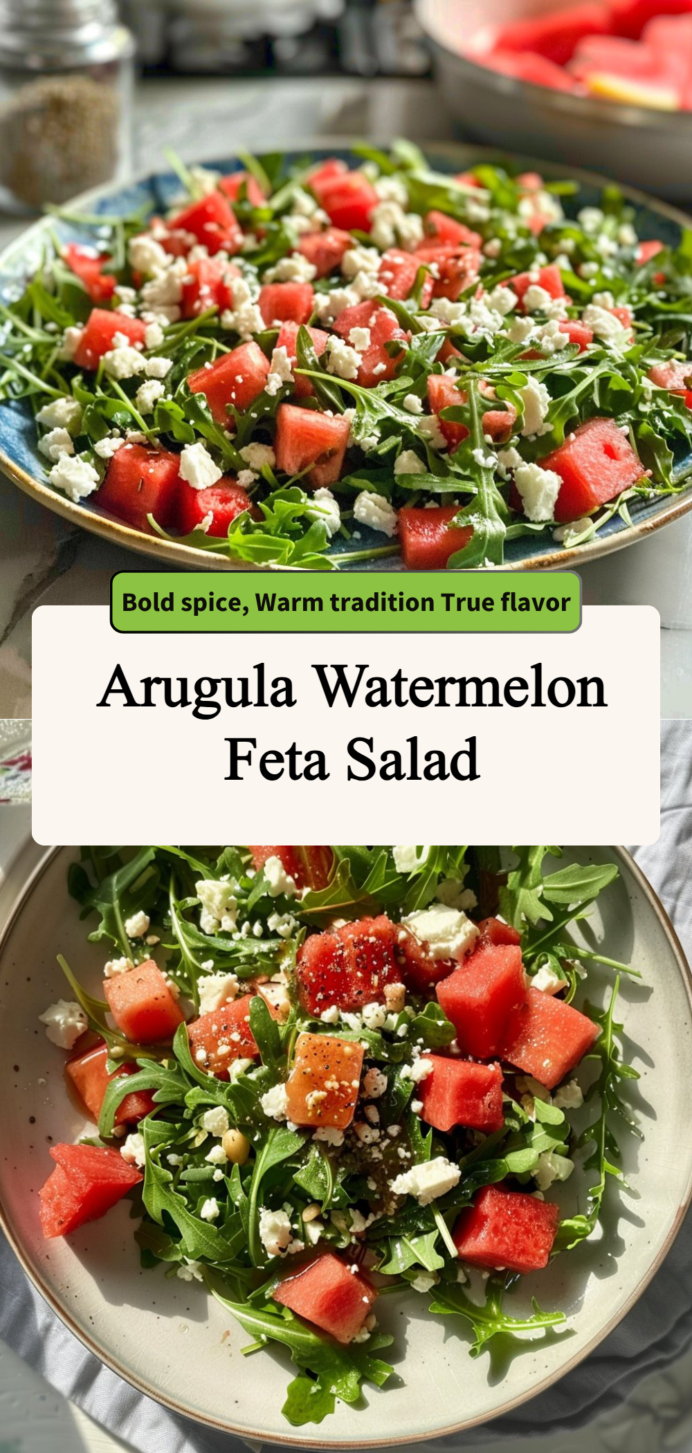 Arugula Watermelon Feta Salad 4 Arugula Watermelon Feta Salad