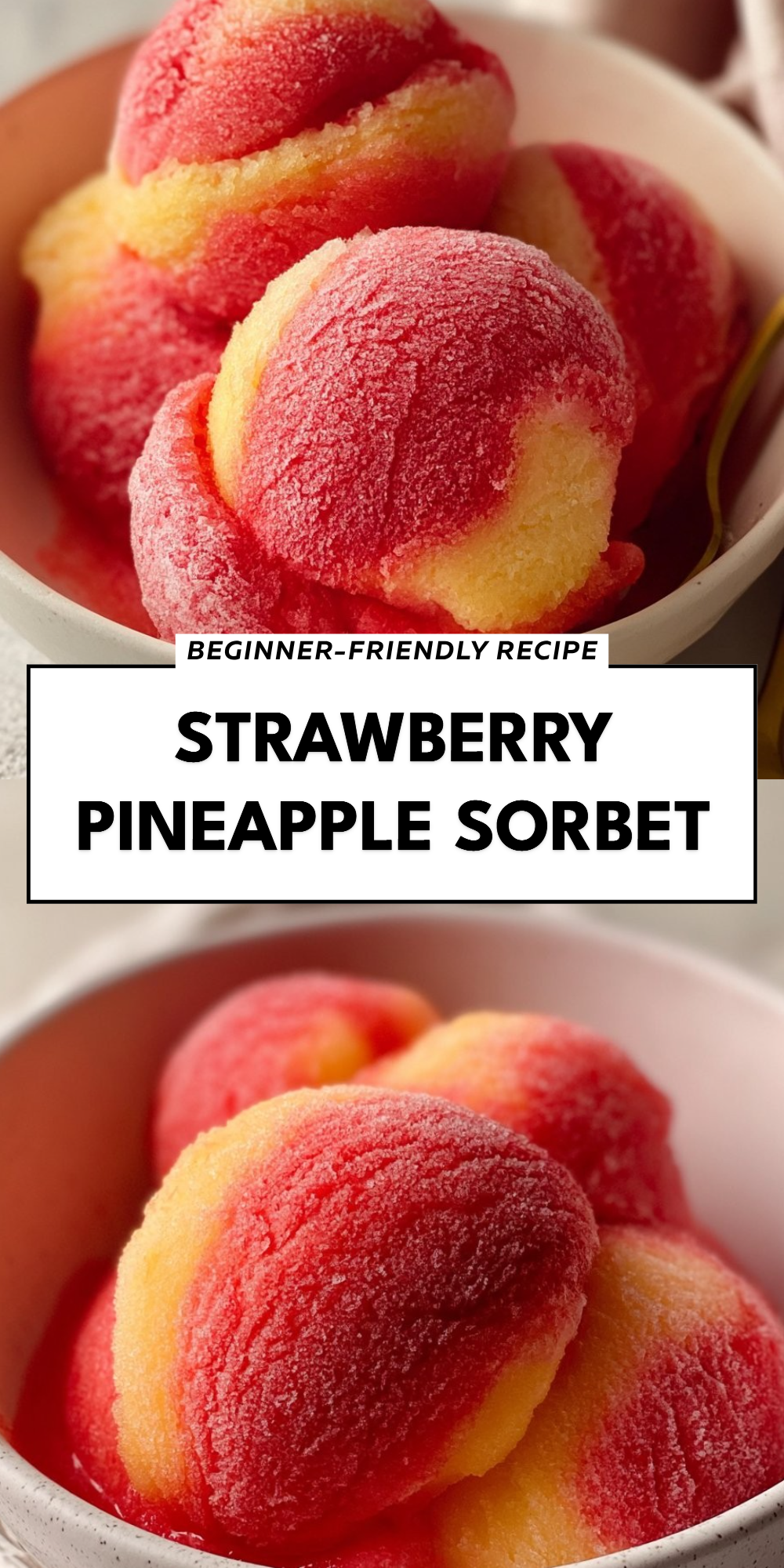 Strawberry Pineapple Sorbet