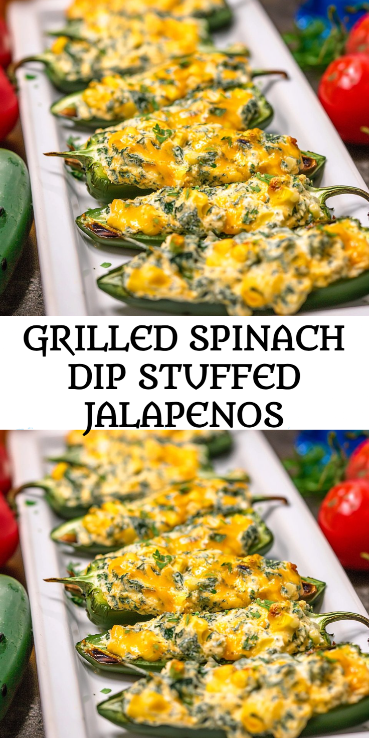 Grilled Spinach Dip Stuffed Jalapenos
