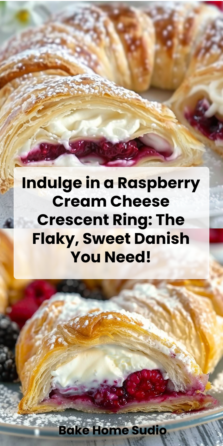 Raspberry Cream Cheese Crescent Ring | Danish with crescent rolls, Crescent roll danish ring, Cream cheese pastry