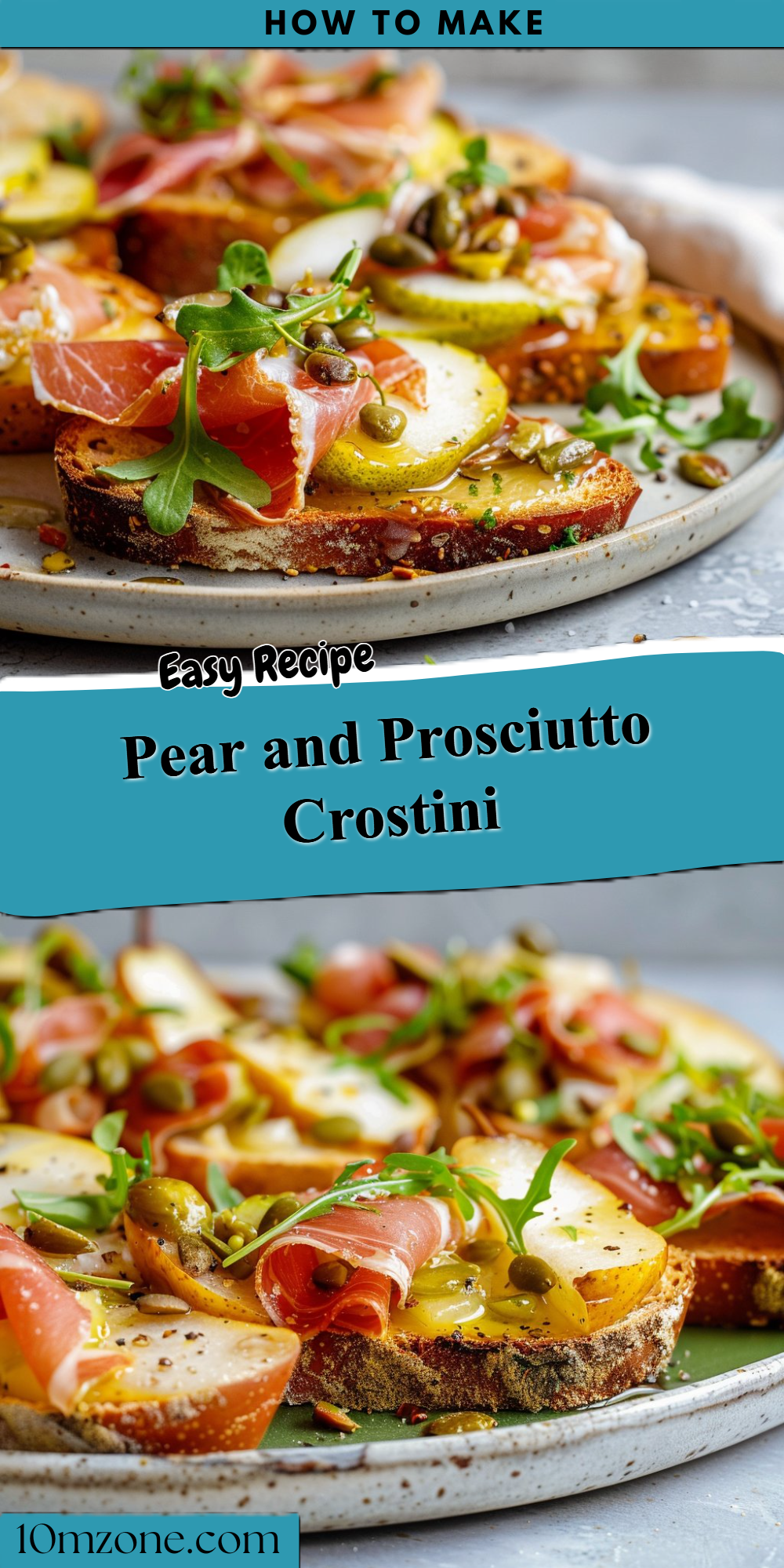 Pear and Prosciutto Crostini